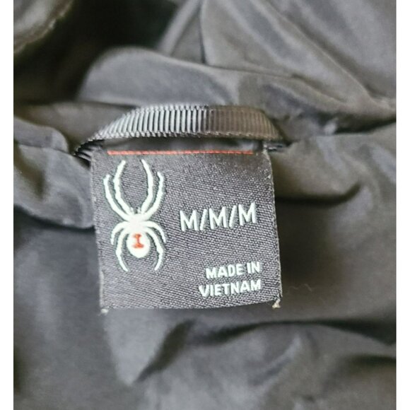 SPYDER Womens MED Full Zip Insulated Hooded Hybrid Quilted Puffer Jacket Black - Picture 6 of 11